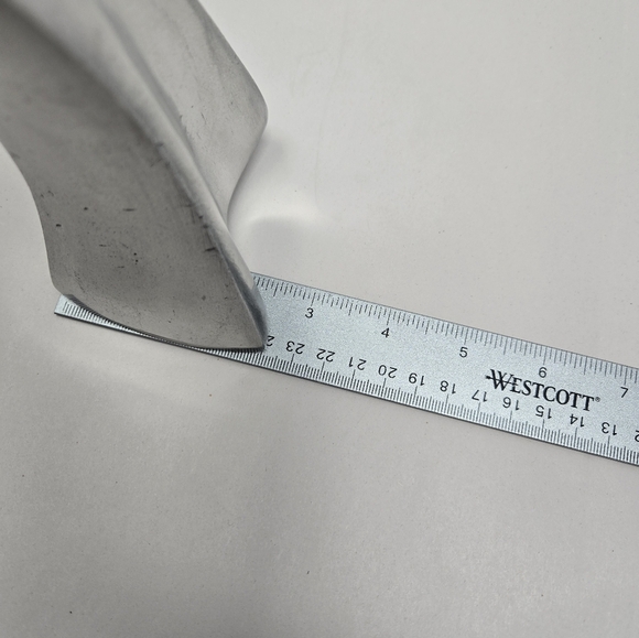 Vintage Matthew Hilton Cast Silver Tone Aluminum Postmodern Candlestick Holder - Picture 11 of 11